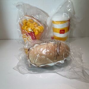 SG. McDonald's  Asian Prosperity Plush Set Curly Fries Burger Drink NEW LTD.2026